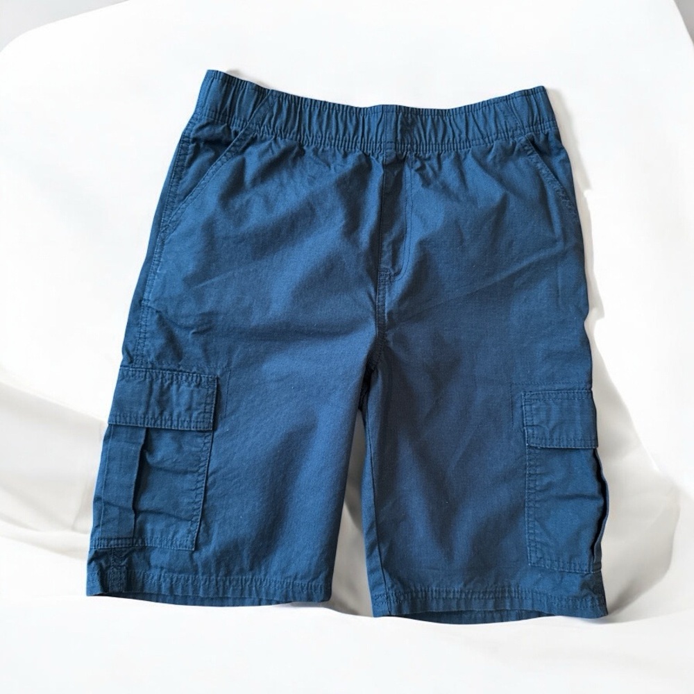 Children’s Place Washed Black Cargo Shorts Elastic Waist size 16 NWOT